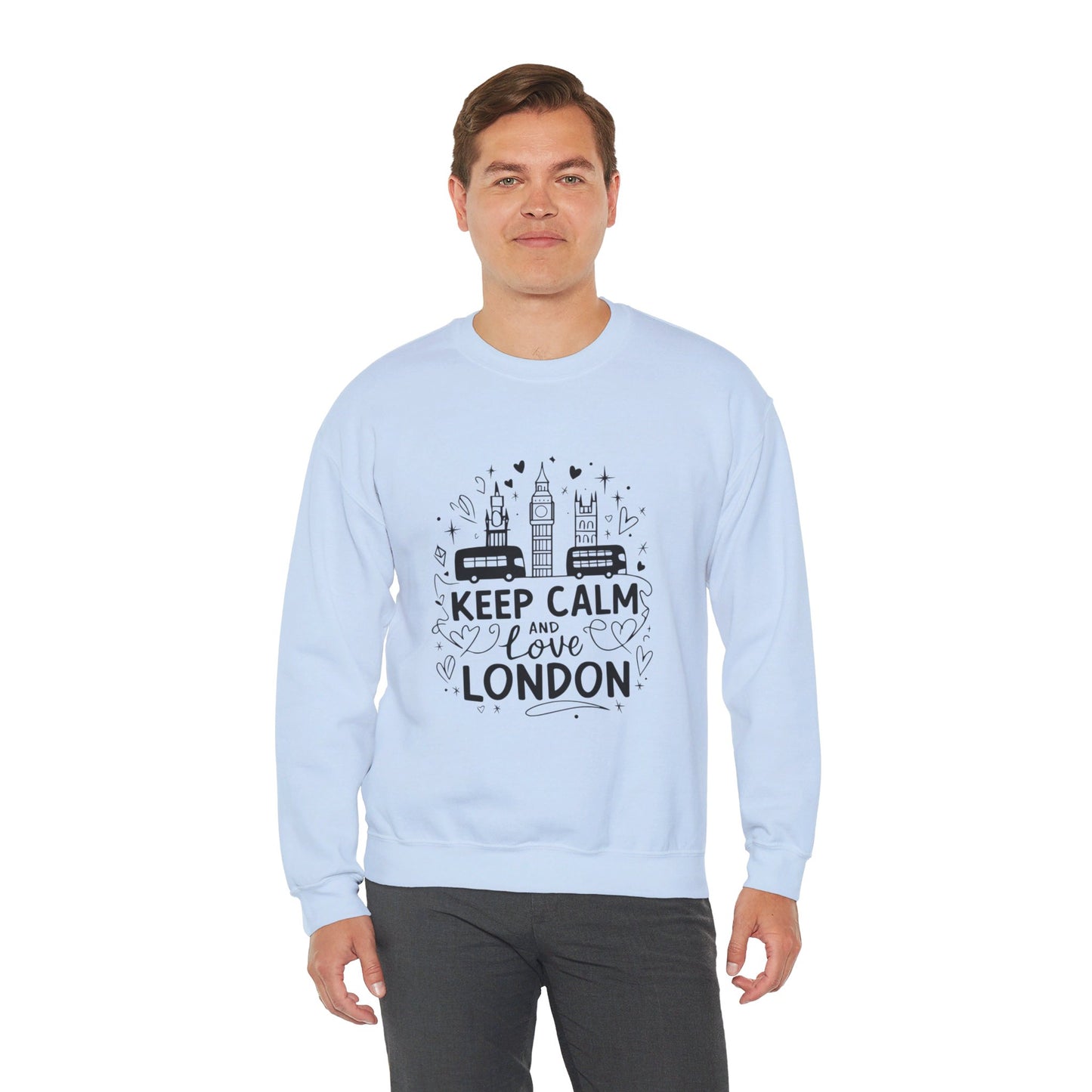 Unisex Heavy Blend™ Crewneck Sweatshirt Trendy - Keep Calm and love London