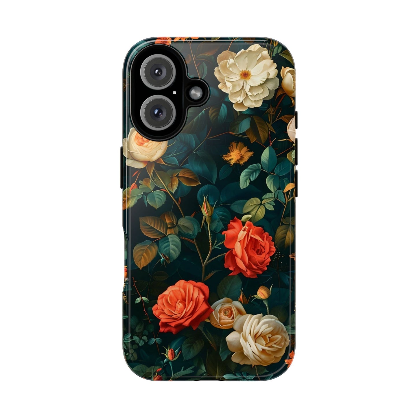 Floral iPhone Case, Tough Phone Cover, Flower Design Phone Accessory, Gift for Her, Spring Style, Floral Protection Case