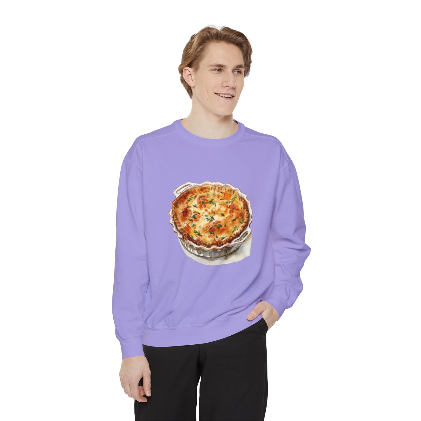 Unisex Garment-Dyed Sweatshirt - British Food Traditional Dishes and Culinary Delights