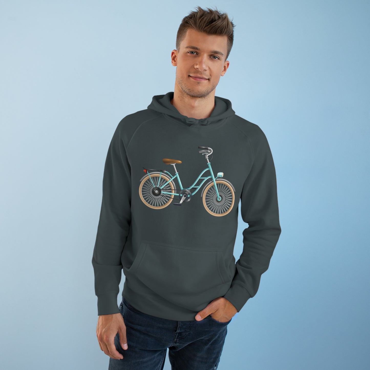 Form-fitting Unisex Hoodie - Classic British Bicycle