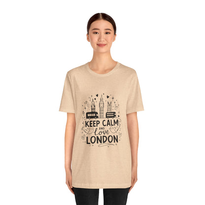 Unisex Jersey Short Sleeve Tee - Keep Calm and love London