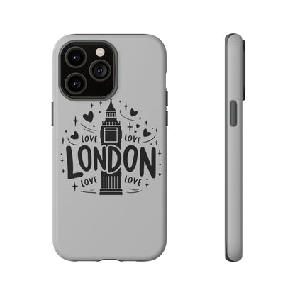 London Love Phone Case, Tough Cases, Stylish Phone Accessories, Unique Gift for Travelers, London Souvenir, Love Design