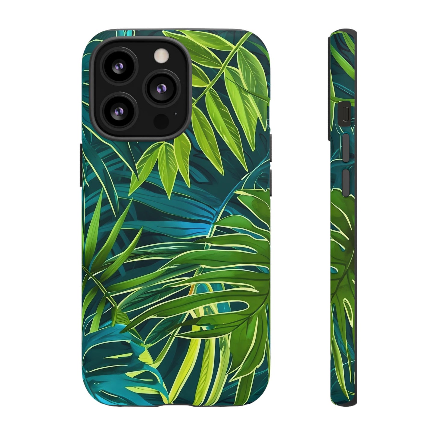 Tropical Phone Case - Durable Green Leaf Design, Eco-Friendly Gift, Trendy Accessory, Nature Lover's Case, Summer Vibes