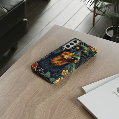 Dachshund Phone Case, Floral Pet Phone Cover, Dog Lover Gift, Tough Phone Case, Custom Dachshund Design, Unique Dog Owner Accessory