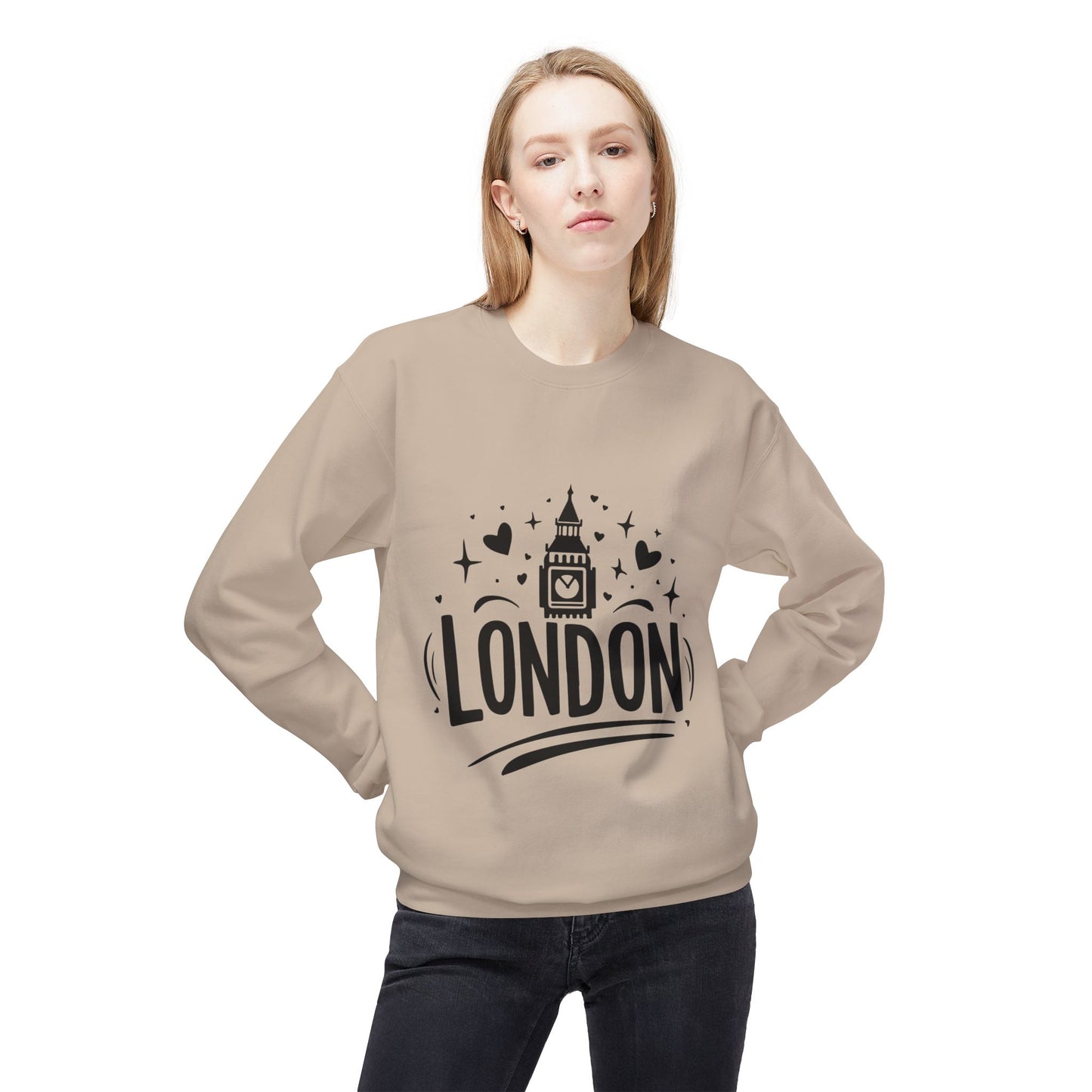 Unisex Midweight Softstyle Fleece Crewneck Sweatshirt - Adorable London