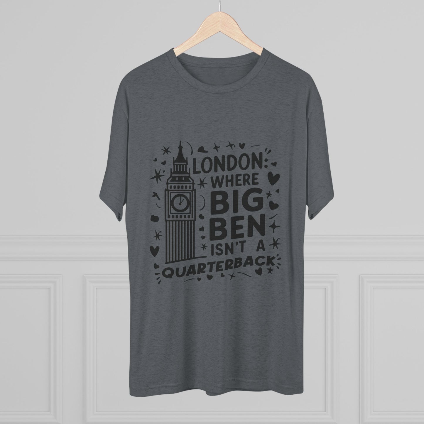 London Big Ben Relaxed Unisex Tri-Blend Crew Tee