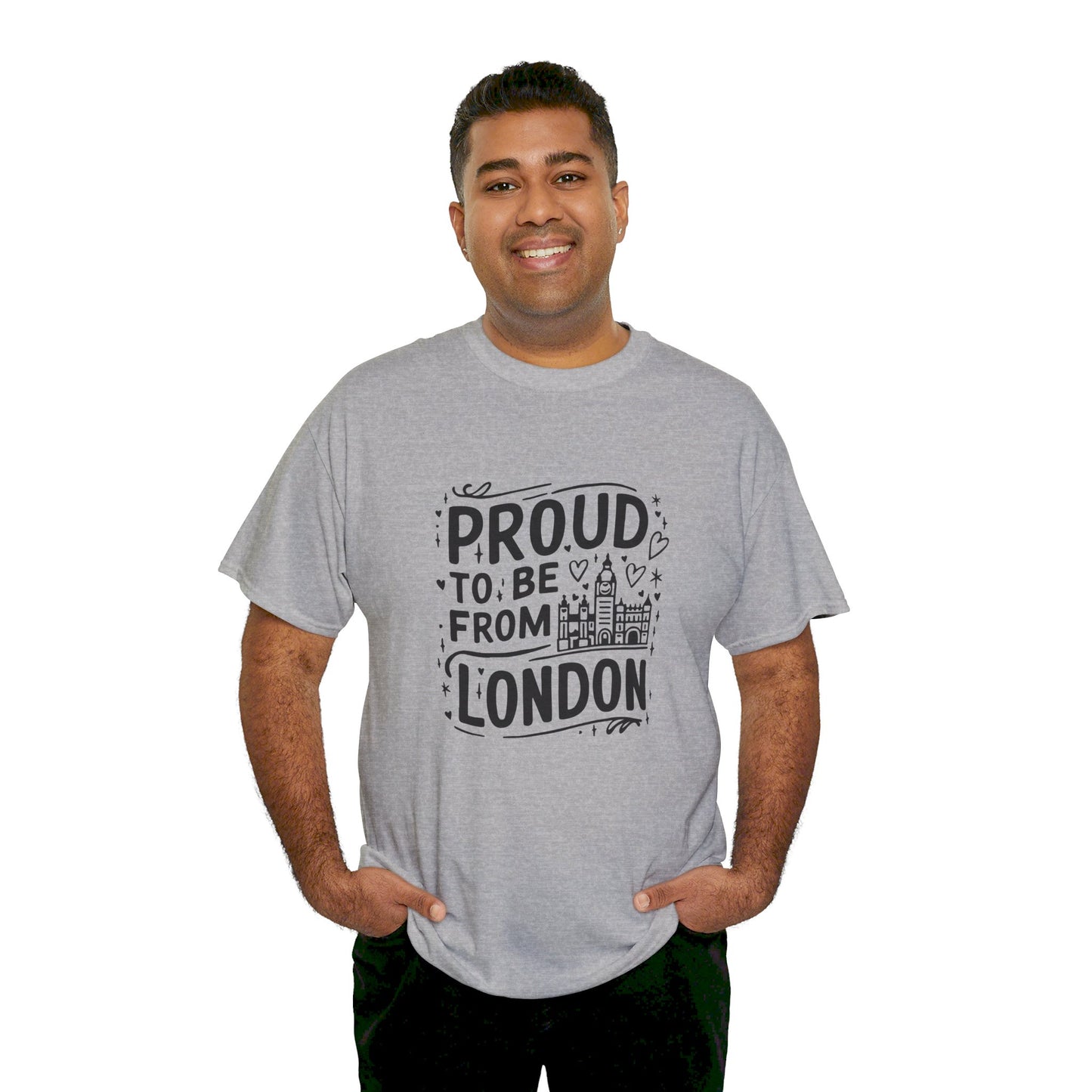 Proud to be from London Watercolor Art Collection Breathable Unisex Cotton T-Shirt