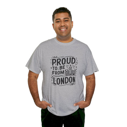 Proud to be from London Watercolor Art Collection Breathable Unisex Cotton T-Shirt