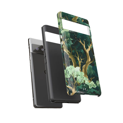 Forest Green Phone Case, Nature-Inspired Tough Cases, Eco-Friendly Gift, Outdoor Lover Accessory, Unique Phone Cover