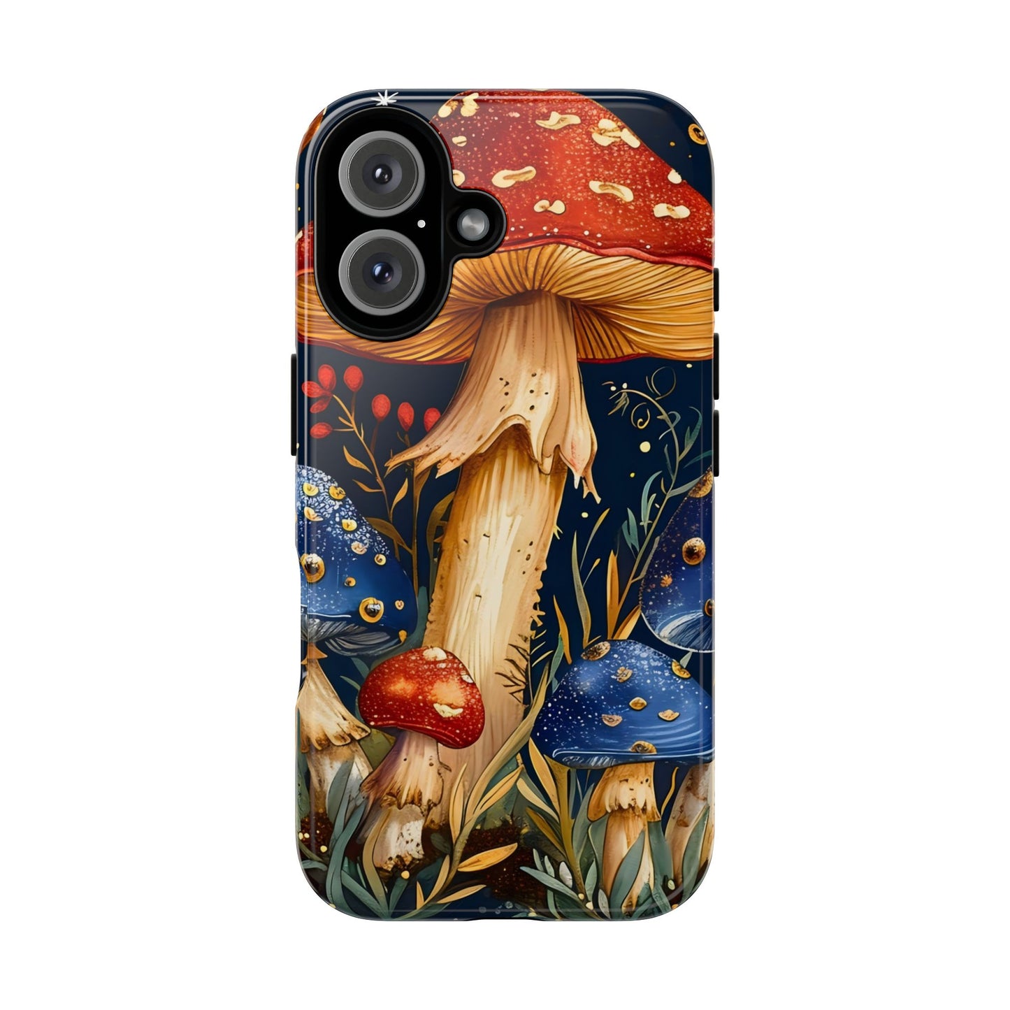 Colorful Mushroom Phone Case, Tough Cases with Nature Design, Gift for Nature Lovers, Artistic Phone Protector, Gift for Her