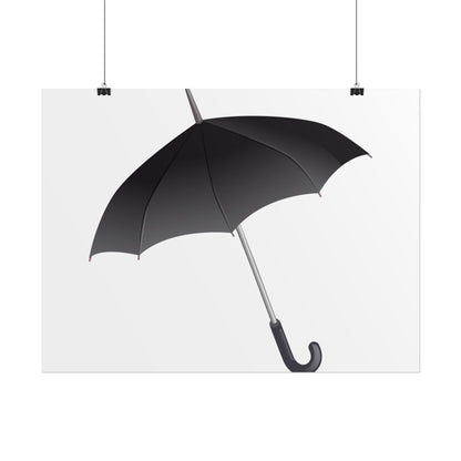 Minimalist Umbrella Wall Art, Chic Home Decor Print, Stylish Poster, Rental Friendly Artwork, Black Umbrella Decor