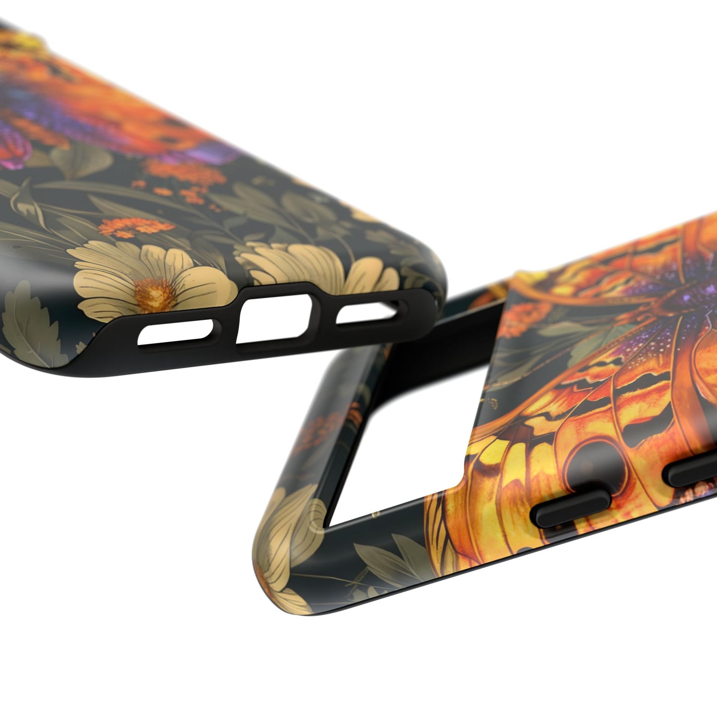 Butterfly Phone Case, Tough Cases for Nature Lovers, Vibrant Floral Design, Gift for Her, Cute Phone Accessories, Butterfly Artwork