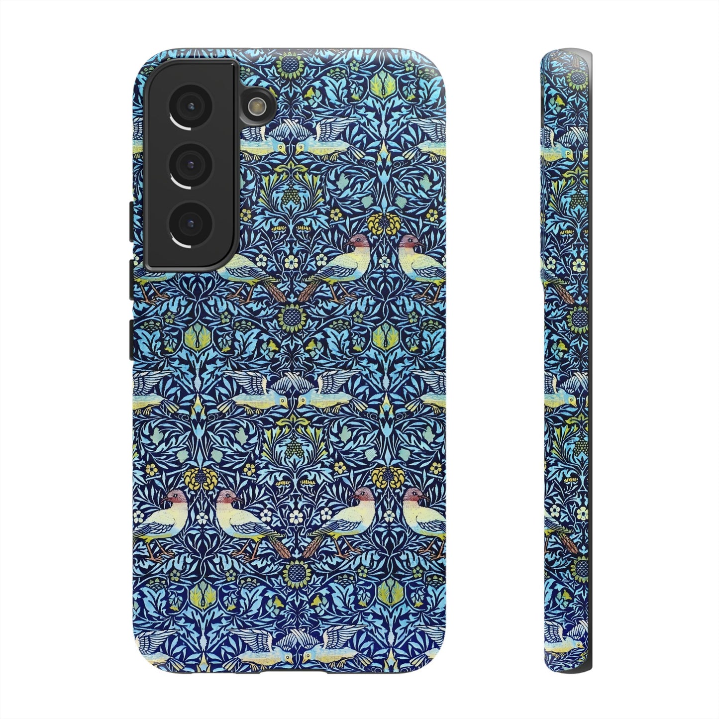Bird and Floral Pattern Phone Case, Tough Cases, Gift for Nature Lovers, Eco-friendly, Custom Phone Accessories, All-Occasion