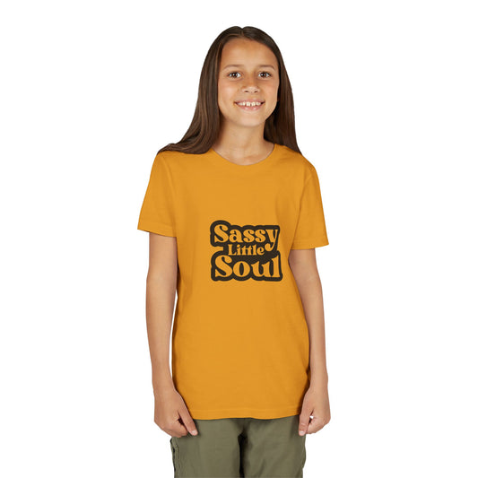 Youth Short Sleeve Tee - Sassy Little Soul Full of Attitude Sparkle and Big Personality