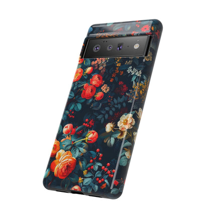 Floral Phone Case, Tough Cases for Protection, Vibrant Floral Design, Chic Gift for Her, Stylish Accessories