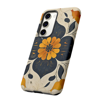 Floral Phone Case - Tough Cases, Botanical iPhone Cover, Vintage Flower Design, Durable Smartphone Protection, Unique Gift Idea