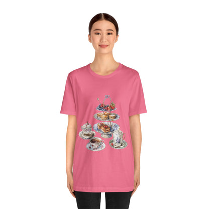 Unisex Jersey Short Sleeve Tee - Savoring Britain - A Journey Through British Cuisine