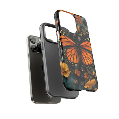 Monarch Butterfly Phone Case, Tough Cases, Nature Lover Gift, Floral Mobile Cover, Eco-Friendly Phone Accessory, Butterfly Design