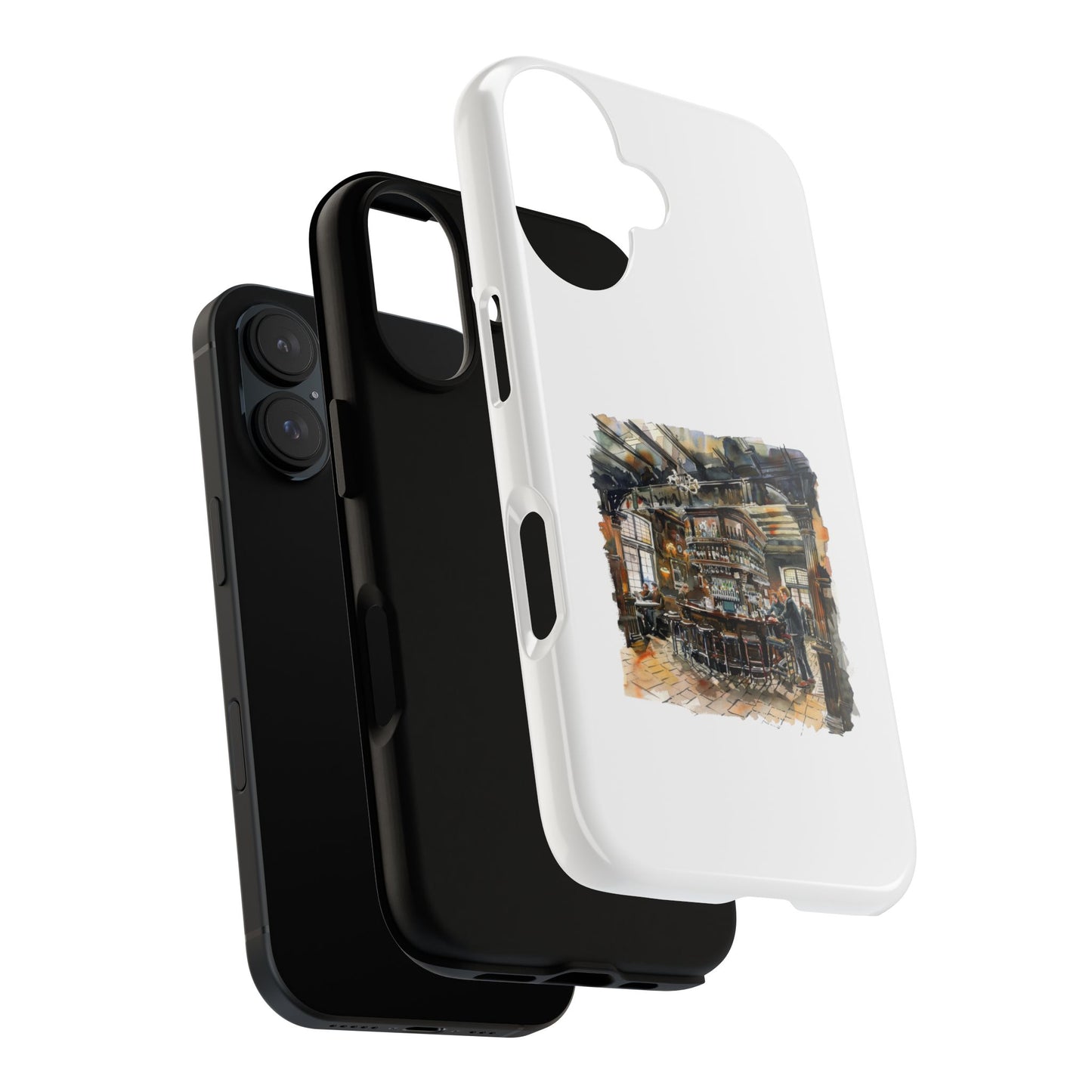 Stylish Tough Case for Phone - Cozy Cafe Artwork Design