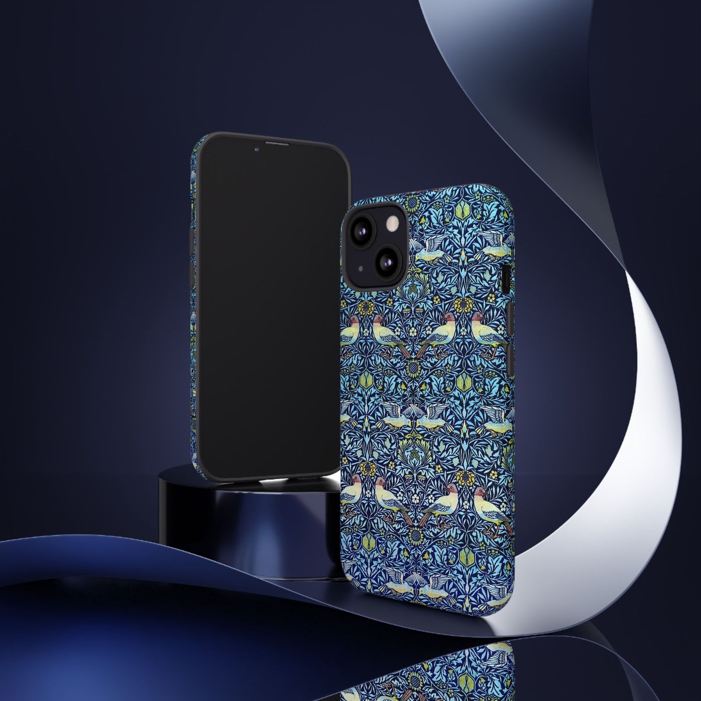 Bird and Floral Pattern Phone Case, Tough Cases, Gift for Nature Lovers, Eco-friendly, Custom Phone Accessories, All-Occasion