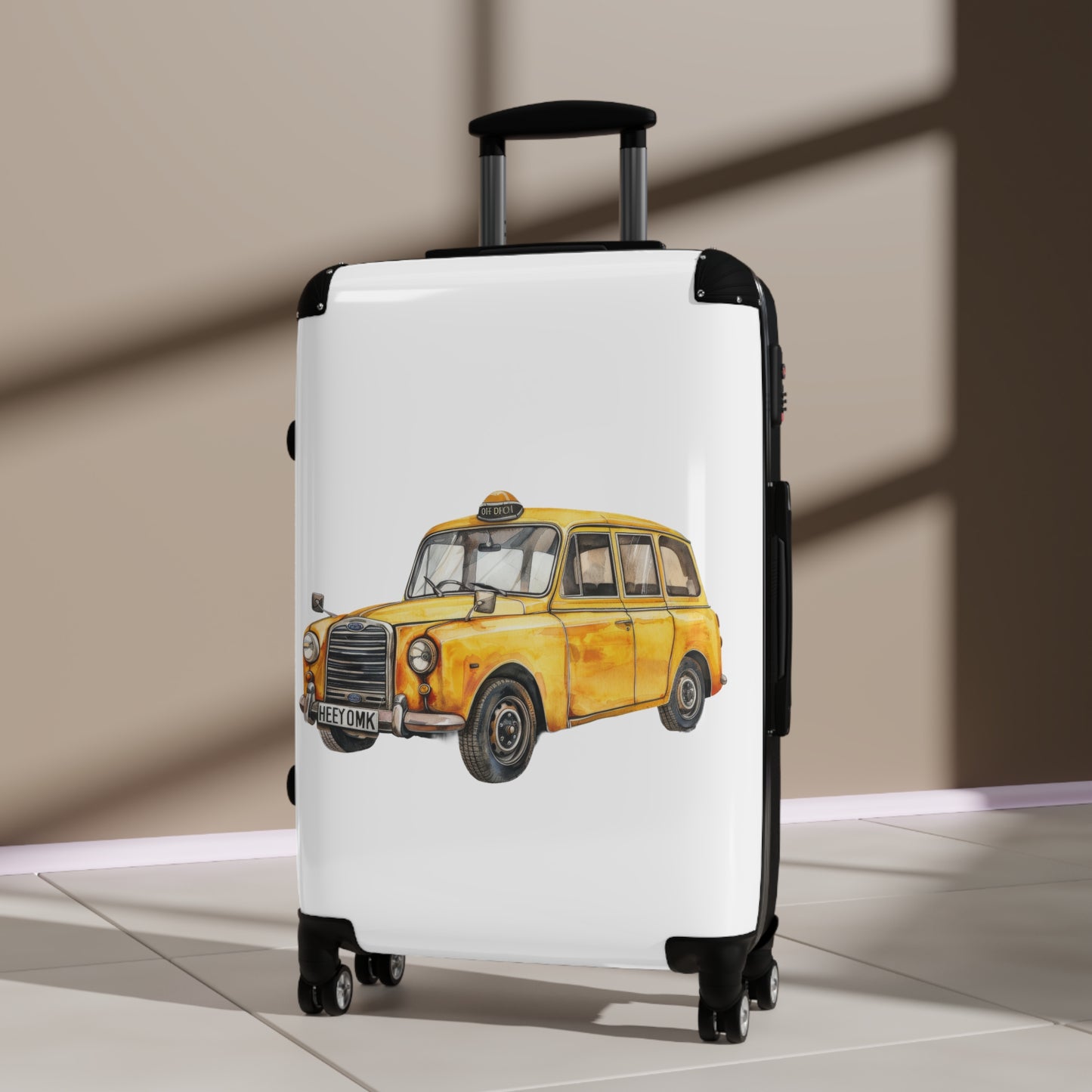 London Black Cab Illustration  Suitcase