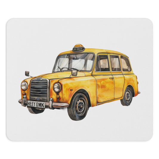 Vintage London Taxi Mouse Pad | Office Decor, Desk Accessory, Gamer Gift, Unique Gift Idea, Vintage Car Decor
