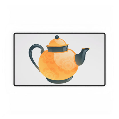 Charming Teapot Desk Mat - Cozy Office Decor, Desk Accessories, Home Office Gift, Tea Lover's Mat, Unique Workstation Design