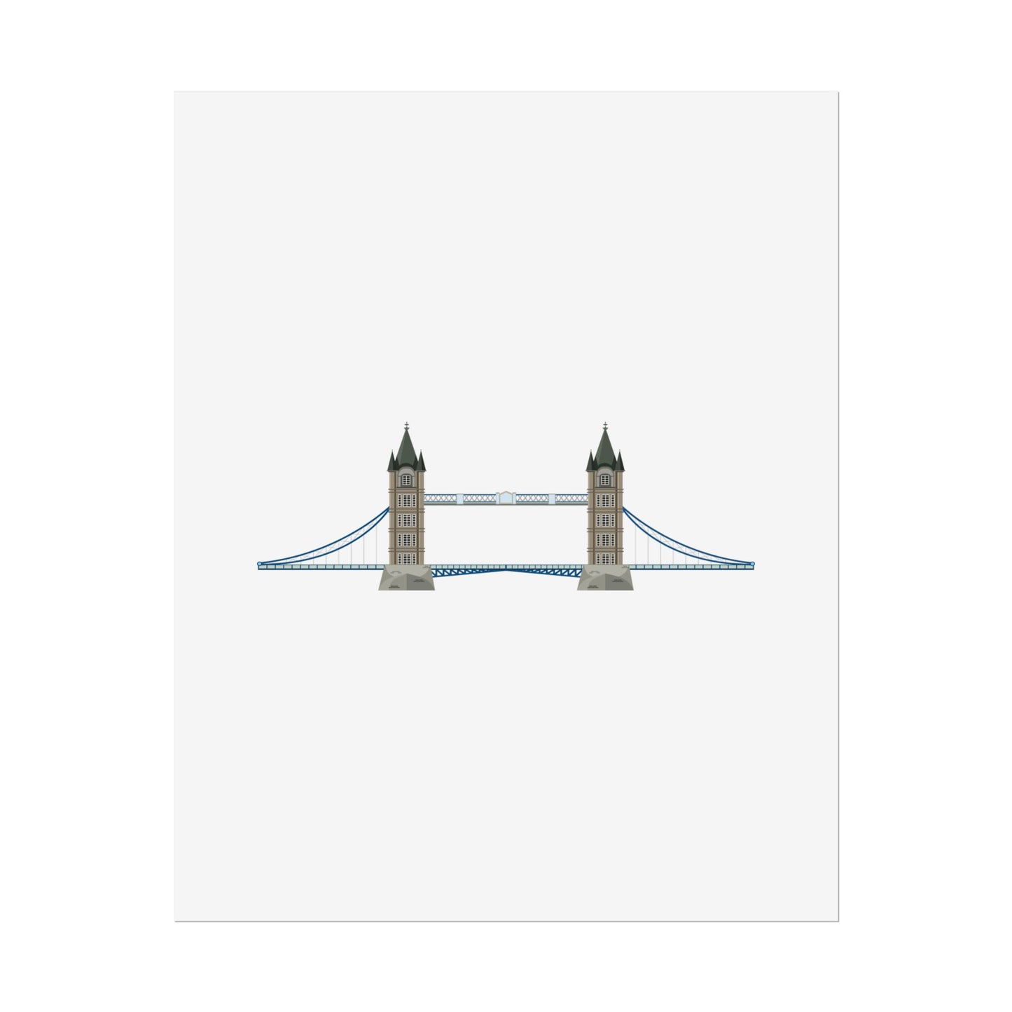Tower Bridge Rolled Poster, London City Decor, Wall Art, Gift for Travelers, Home Aesthetic, UK Wall Art