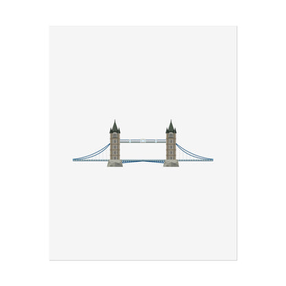 Tower Bridge Rolled Poster, London City Decor, Wall Art, Gift for Travelers, Home Aesthetic, UK Wall Art