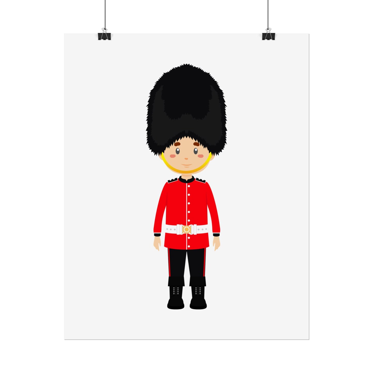 Adorable British Soldier Rolled Posters, Kids Room Decor, Unique Gift, Nursery Art, Educational Wall Art