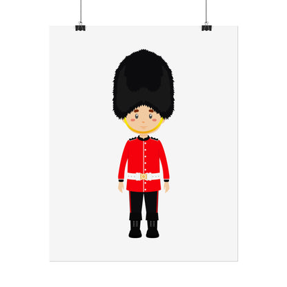 Adorable British Soldier Rolled Posters, Kids Room Decor, Unique Gift, Nursery Art, Educational Wall Art