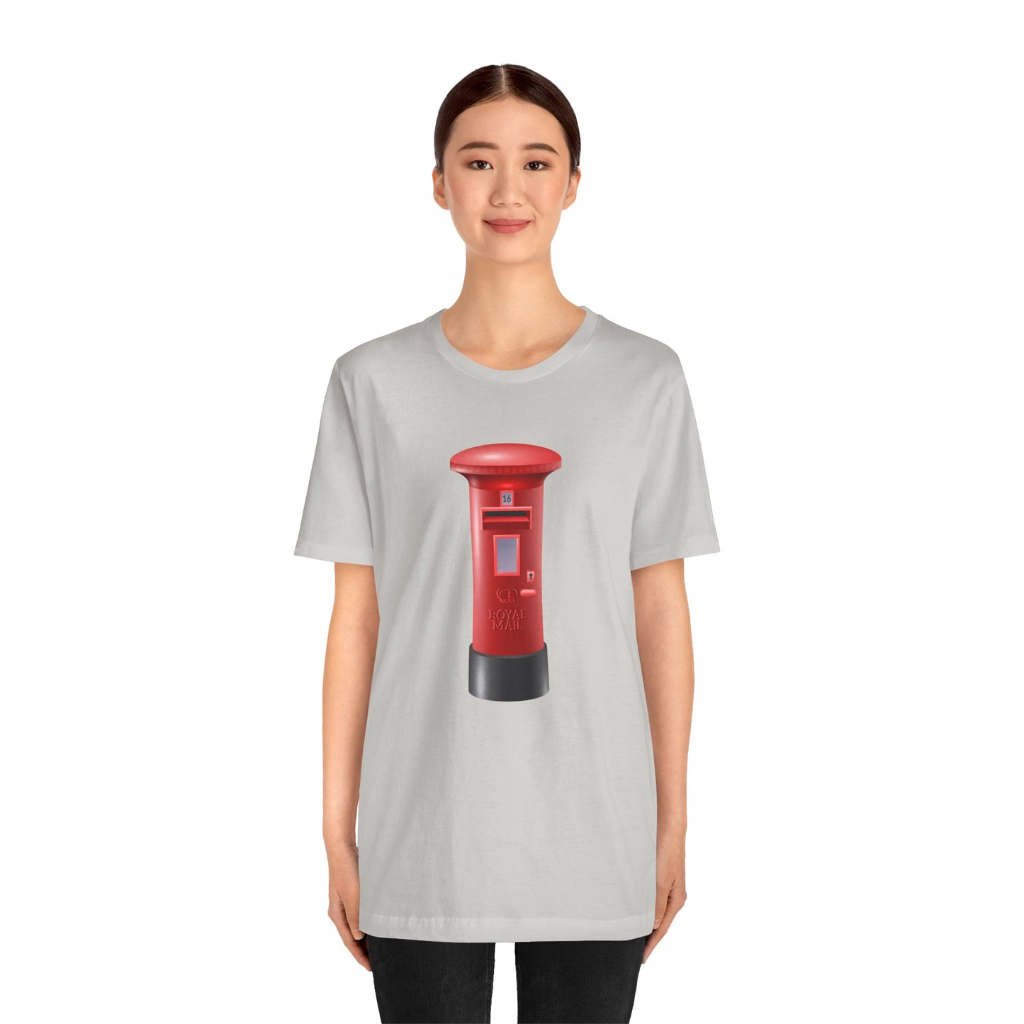 Unisex Jersey Short Sleeve Tee - Classic UK Royal Mailbox Design - British Postbox Icon