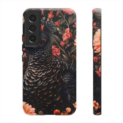 Tough Cases: Floral Design Phone Case, Stylish Protection for Your Phone, Unique Gift for Bird Lovers, Vibrant Floral Art, [...]