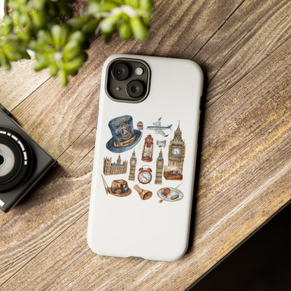 London-Themed Phone Case, Durable iPhone Cover, Gift for Travelers, Unique Cell Phone Accessories, Stylish Gadget Protection