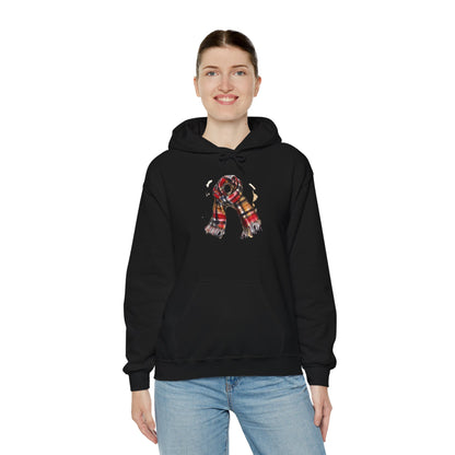 Unisex Heavy Blend™ Hooded Sweatshirt - Plaid British Scarf - Timeless Style and Classic Elegance