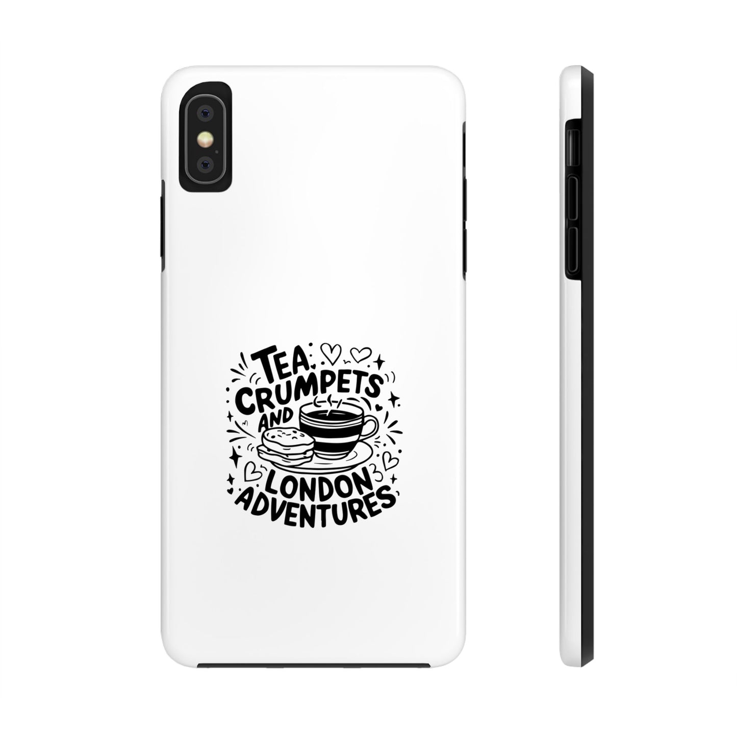 Charming Tough Phone Cases with Tea & Crumpets Design | Perfect London Gift, Travel Accessory, Cute Phone Cover, Adventure Lover Case