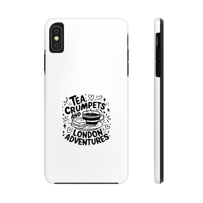 Charming Tough Phone Cases with Tea & Crumpets Design | Perfect London Gift, Travel Accessory, Cute Phone Cover, Adventure Lover Case