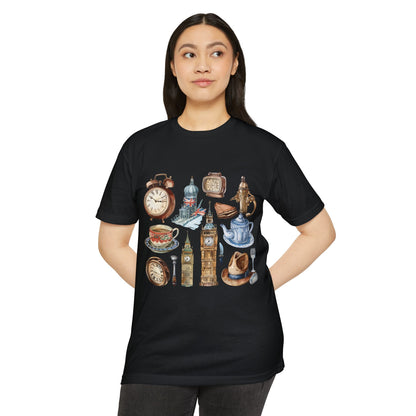 Unisex CVC Jersey T-shirt - Cultural Touchstones - Iconic England Designs