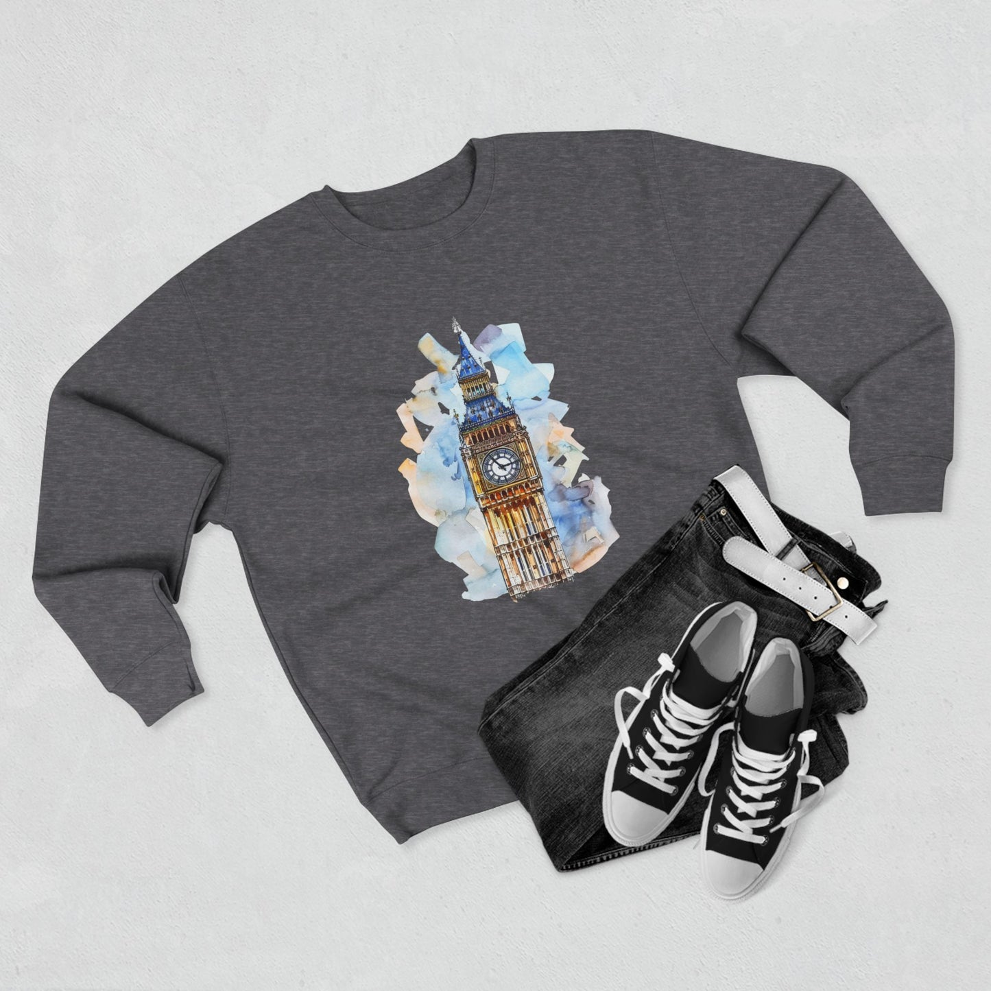 Unisex Crewneck Sweatshirt - Iconic Big Ben Clock Tower