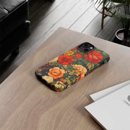 Floral Phone Case, Tough Cases, Decorative Tech Accessories, Gift for Her, Nature Lover Gift, Boho Style Case, Spring Floral Cover