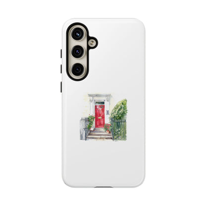 Artistic Phone Case - Charming Red Door Design for Stylish Protection
