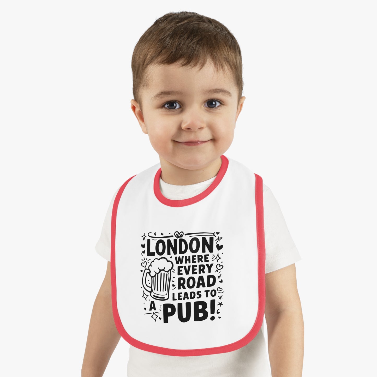 London Pub Themed Baby Bib, Cute Baby Gift, Baby Shower Present, Funny Bib, Newborn Accessory, Toddler Bibs, Baby Apparel
