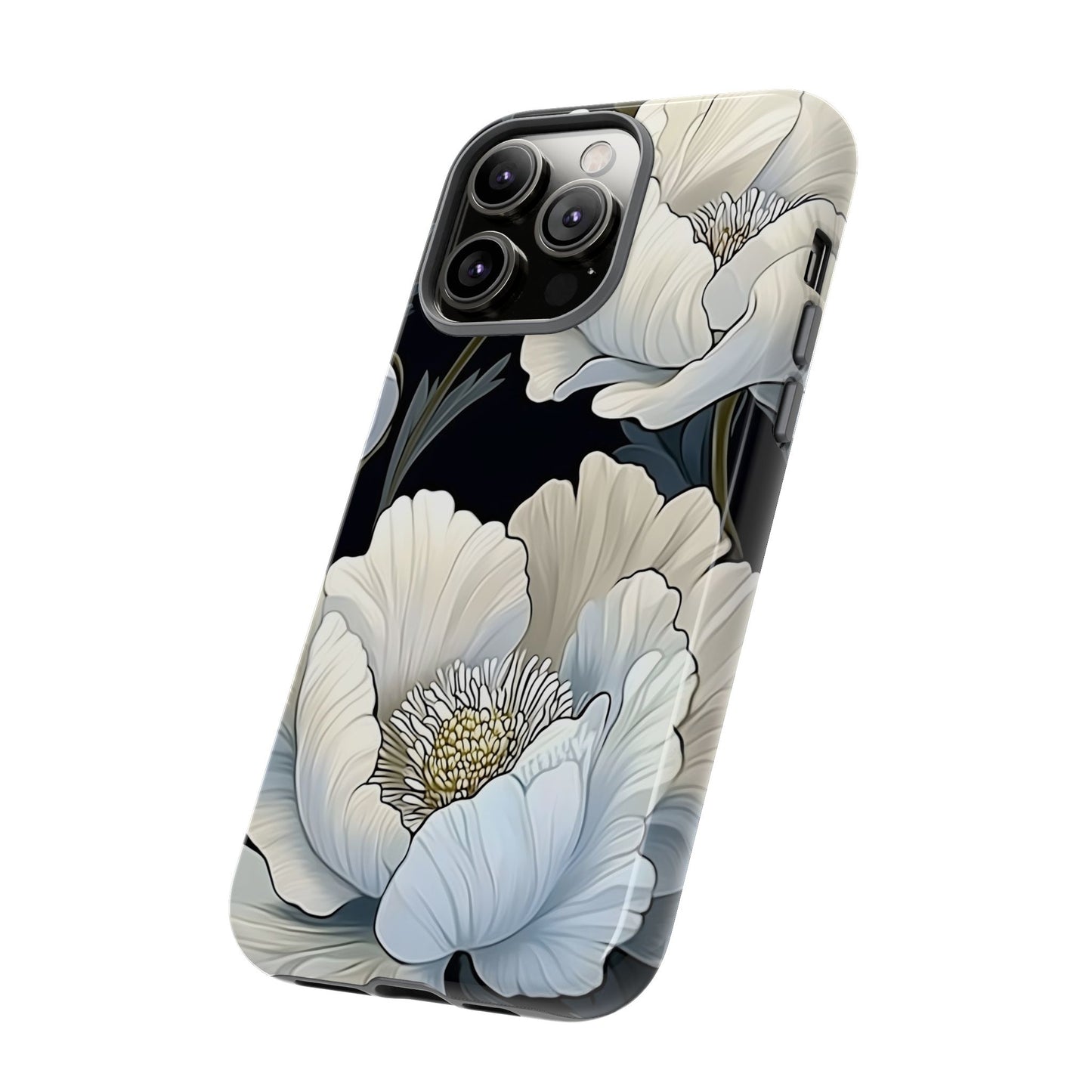 Floral Phone Case, Tough Cases for Women, Stylish Phone Cover, Floral Design Phone Protector, Nature Inspired Tech Accessories