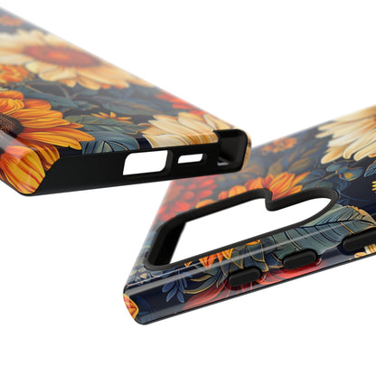 Floral Tough Phone Case | Sunflower Design, iPhone Cover, Protective Case, Gifts for Her, Floral Phone Accessory