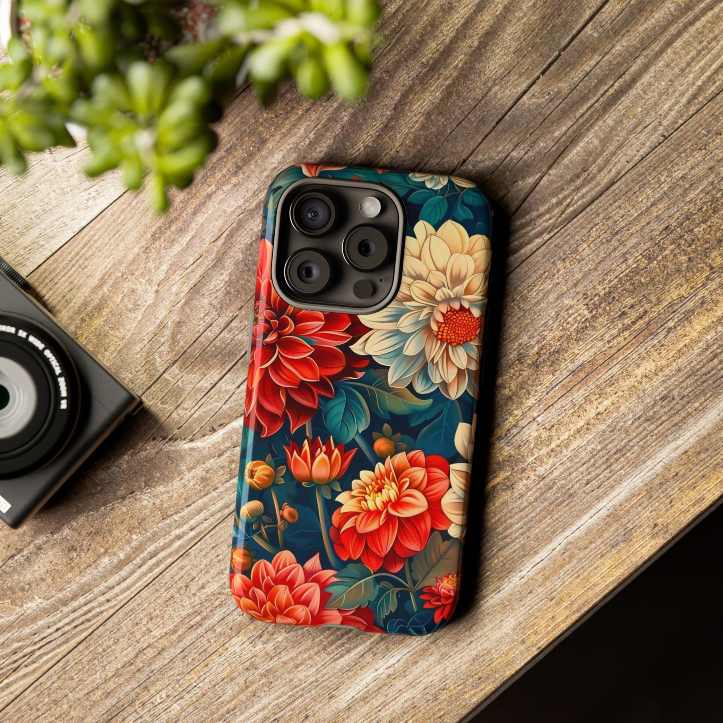 Floral Phone Case - Vibrant Tough Cases, Stylish Floral Cell Phone Cover, Gift for Her, Trendy Phone Accessory, Flower Design