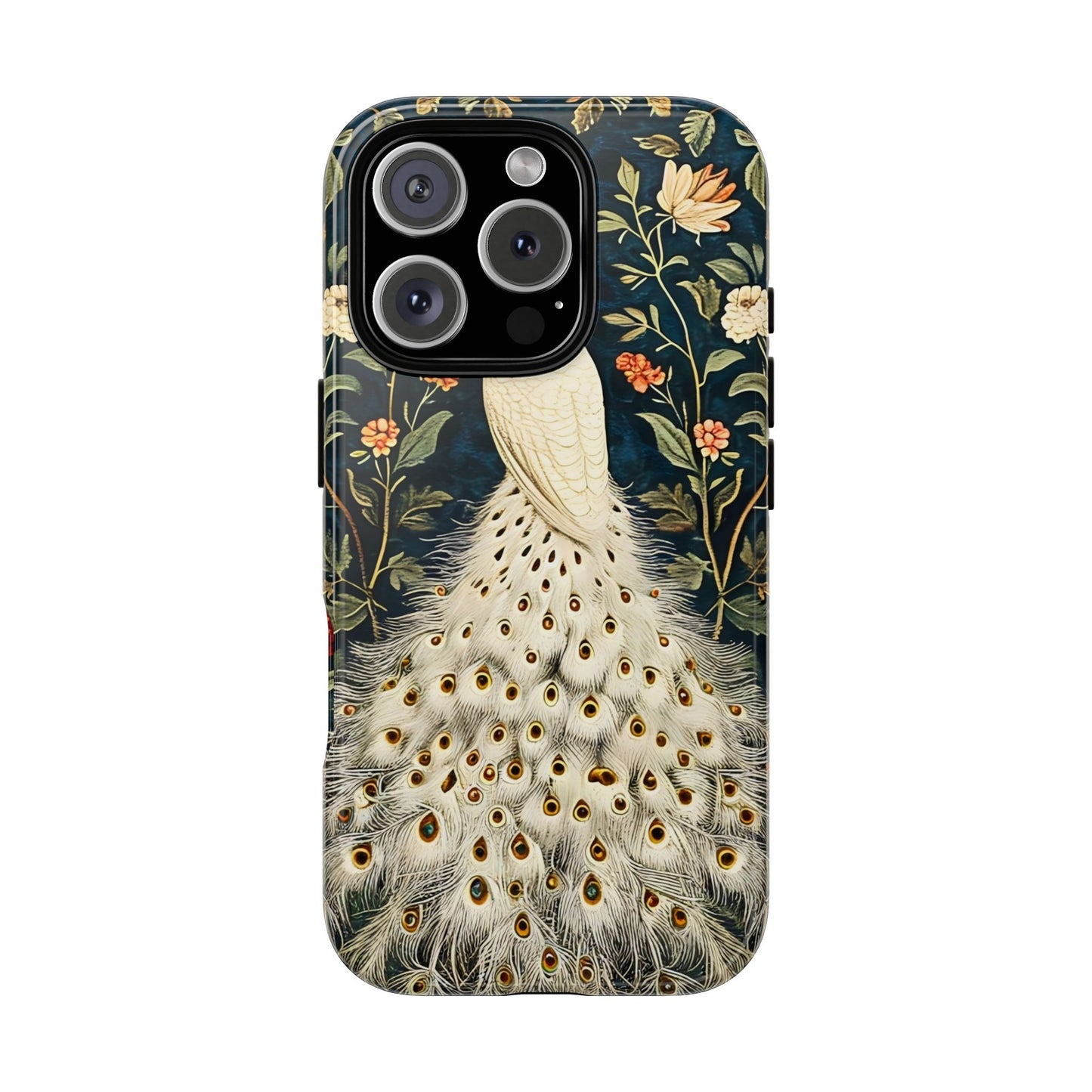 Elegant Peacock Phone Case, Floral Phone Cover, Tough Cases, Stylish Tech Gift, Nature Lover Accessory, Birthday Gift
