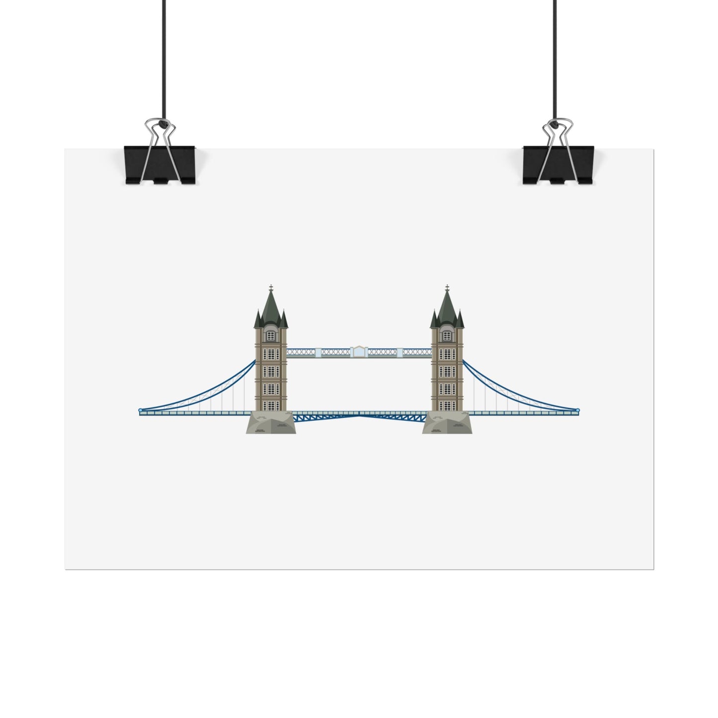 Tower Bridge Rolled Poster, London City Decor, Wall Art, Gift for Travelers, Home Aesthetic, UK Wall Art