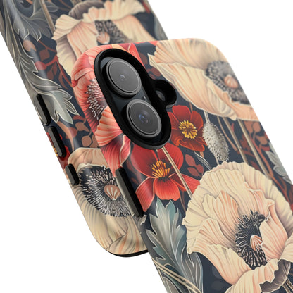 Floral iPhone Case, Tough Phone Cover, Artistic Protection, Flower Design, Unique Gift for Her, Phone Accessory, Trendy Tech