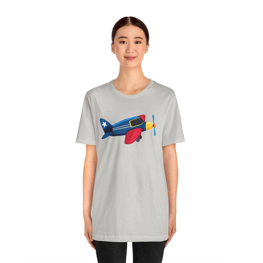 Unisex Jersey Short Sleeve Tee - Vintage Airplane Illustration - Retro Aviation Design
