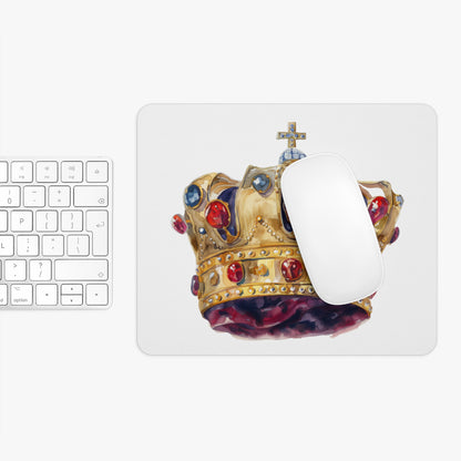 Royal Crown Mouse Pad, Elegant Desk Accessory, Office Decor, Gift for Royalty Lovers, Gaming Mousepad